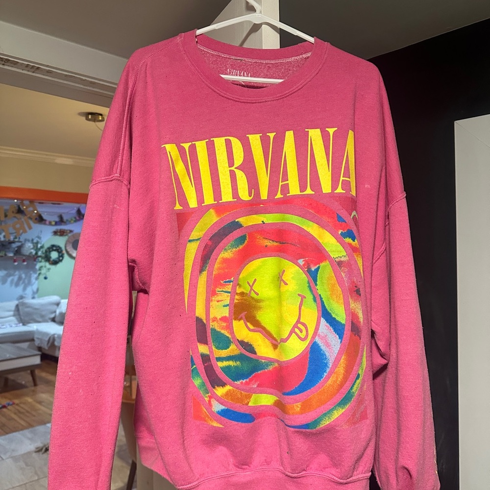 Urban Outfitters Pink Nirvana Sweatshirt